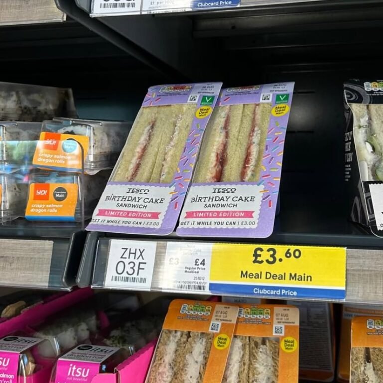tesco birthday cake sandwich